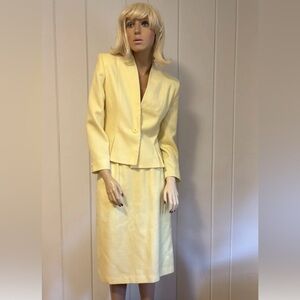 Vintage Bert Newman Yellow Skirt Suit Size 6